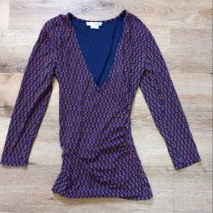 Boden Wrap Around Stretch V-neck Blouse